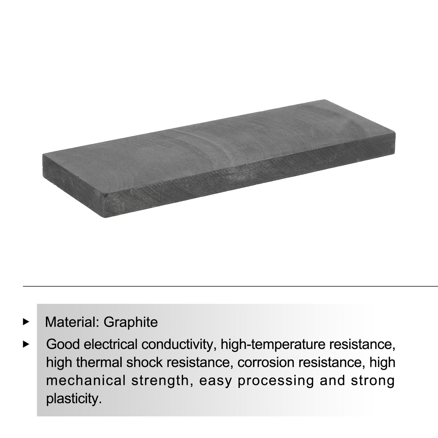 Harfington Graphite Block Ingot Rectangle Graphite Electrode Plate Board 140x51x10mm for Melting Casting, Electrolysis Electroplating