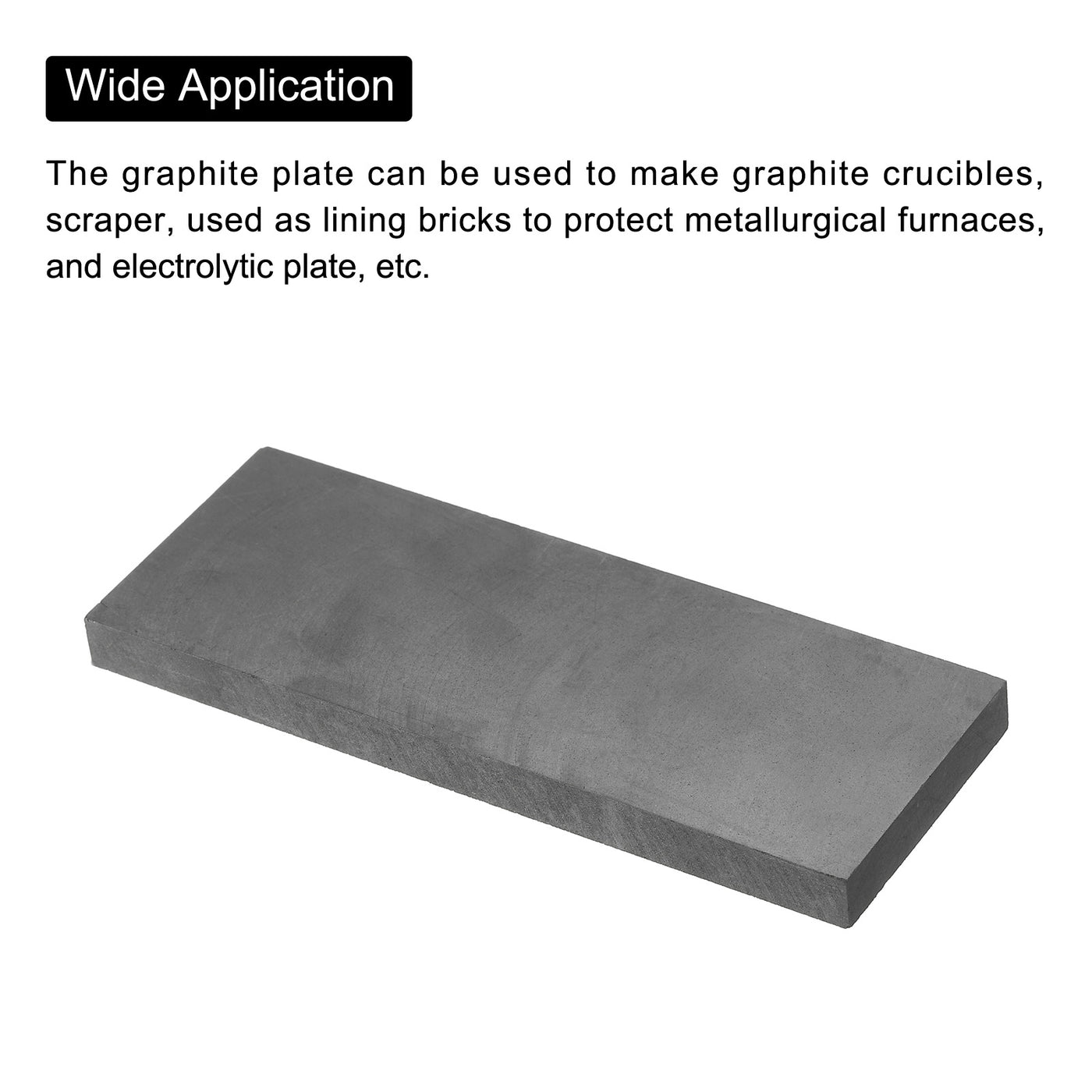 Harfington Graphite Block Ingot Rectangle Graphite Electrode Plate Board 140x51x10mm for Melting Casting, Electrolysis Electroplating