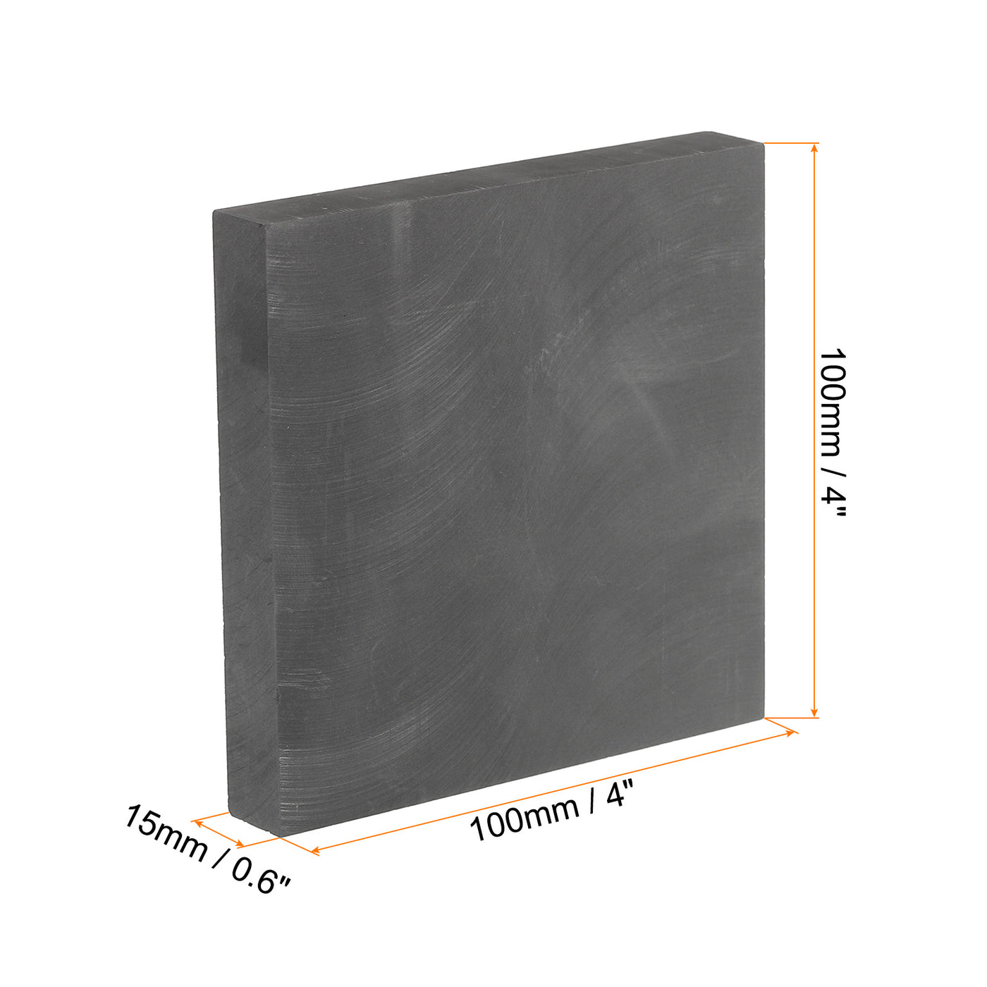 Harfington Graphite Block Ingot Rectangle Graphite Electrode Plate Board 100x100x15mm for Melting Casting, Electrolysis Electroplating