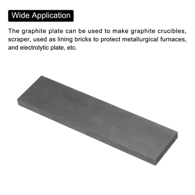 Harfington Graphite Block Ingot Rectangle Graphite Electrode Plate Board 200x50x10mm for Melting Casting, Electrolysis Electroplating