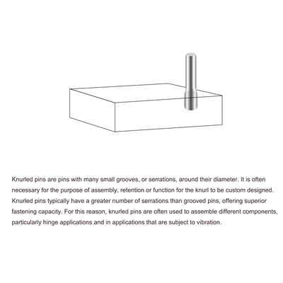 Harfington Uxcell 2.5x12mm 304 Stainless Steel Dowel Pins, 20Pcs Knurled Head Flat End Dowel Pin