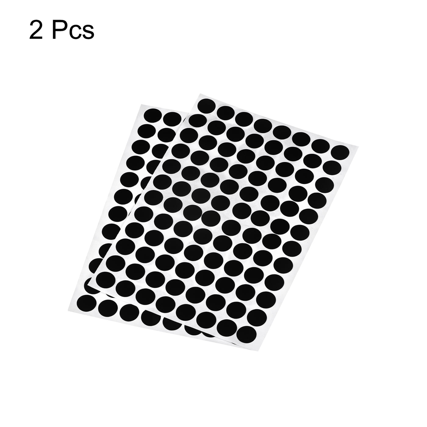 uxcell Uxcell Screw Hole Cover Stickers, 15mm Dia PVC Self Adhesive Covers Caps for Wood Furniture Cabinet Shelf Wardrobe, Black 2 Sheet/192pcs