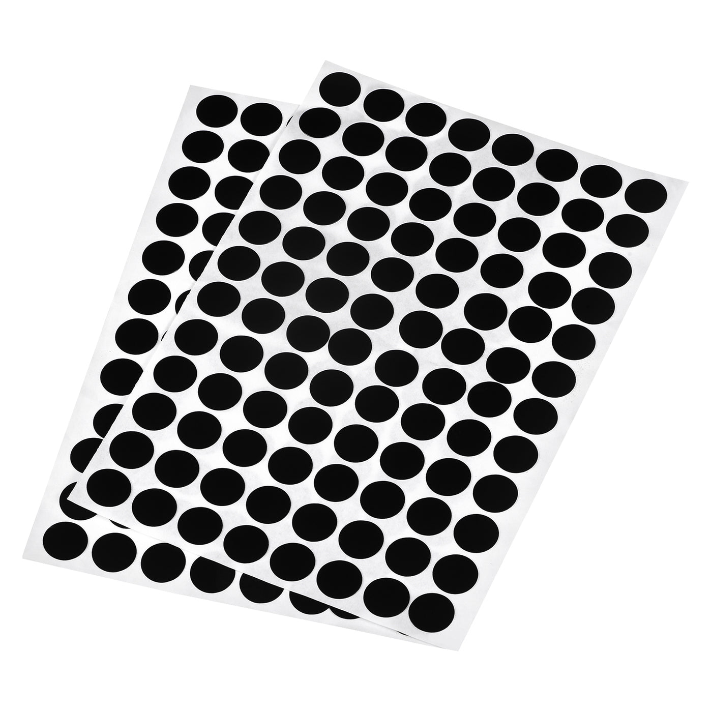 uxcell Uxcell Screw Hole Cover Stickers, 15mm Dia PVC Self Adhesive Covers Caps for Wood Furniture Cabinet Shelf Wardrobe, Black 2 Sheet/192pcs