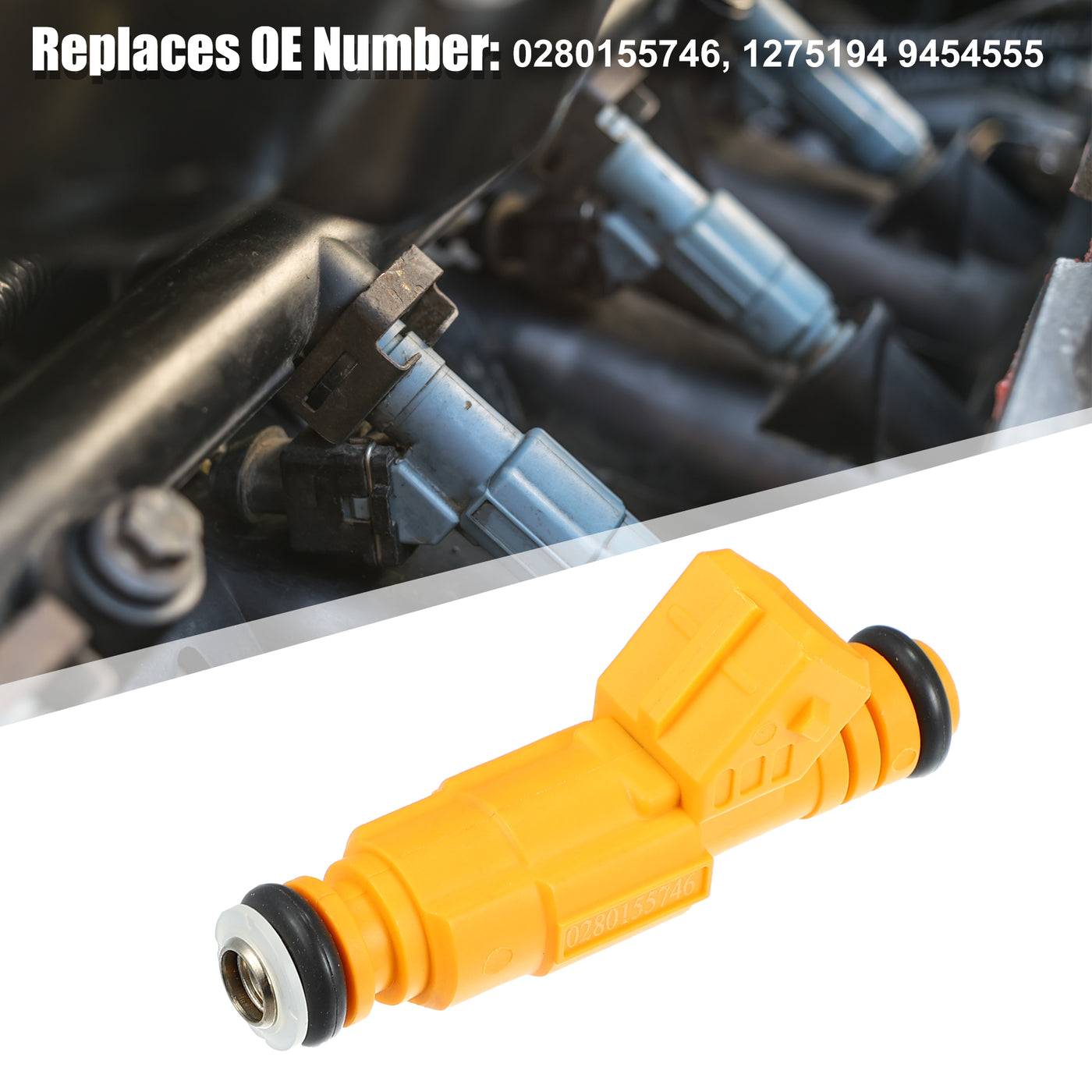 X AUTOHAUX 6pcs 0280155746 1275194 9454555 Fuel Injector for Volvo 850 2.3L 2.5L 1995-1997 for Volvo C70 2.3L 1998-2002 2.4L 2000-2004 2.5L 1998-1999