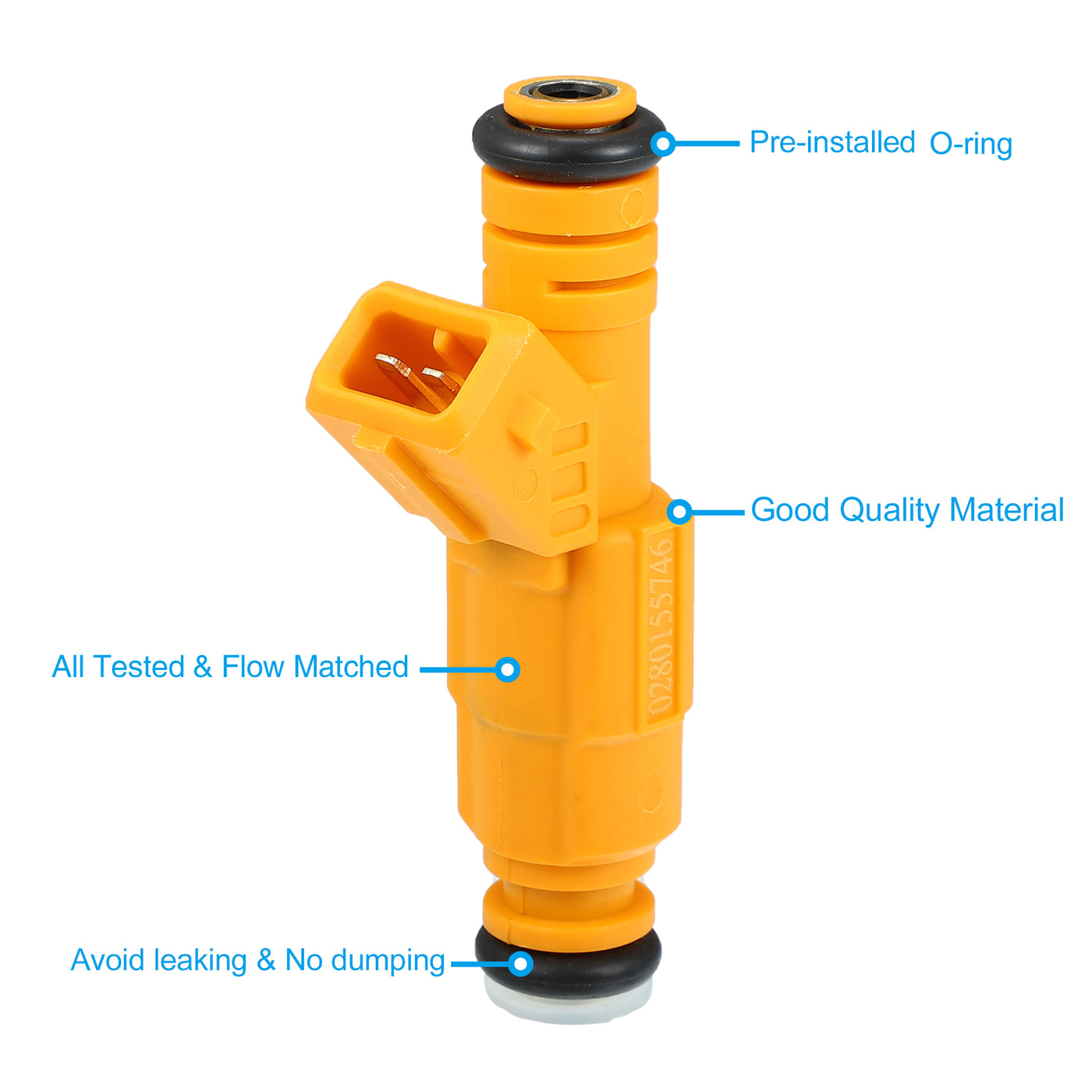 X AUTOHAUX 6 Stück Auto Benzin Einspritzdüse Kraftstoffeinspritzer Zapfpistole Einspritzventil Adapter Ersatz 0280155746 1275194 9454555