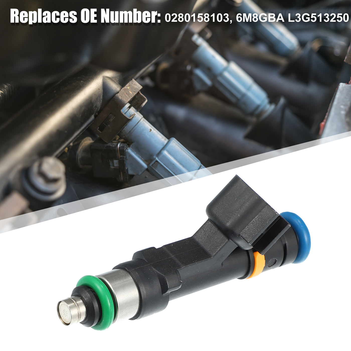 X AUTOHAUX 4 Stück Auto Benzin Einspritzdüse Kraftstoffeinspritzer Zapfpistole Einspritzventil Adapter Ersatz 0280158103 L3G513250