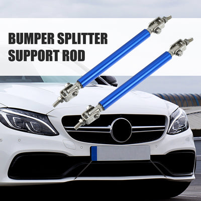 Harfington 1pair 100mm 3.94" Universal Splitter Support Rods Adjustable Front Bumper Lip Splitter Strut Rod Tie Support Bars for Car Blue