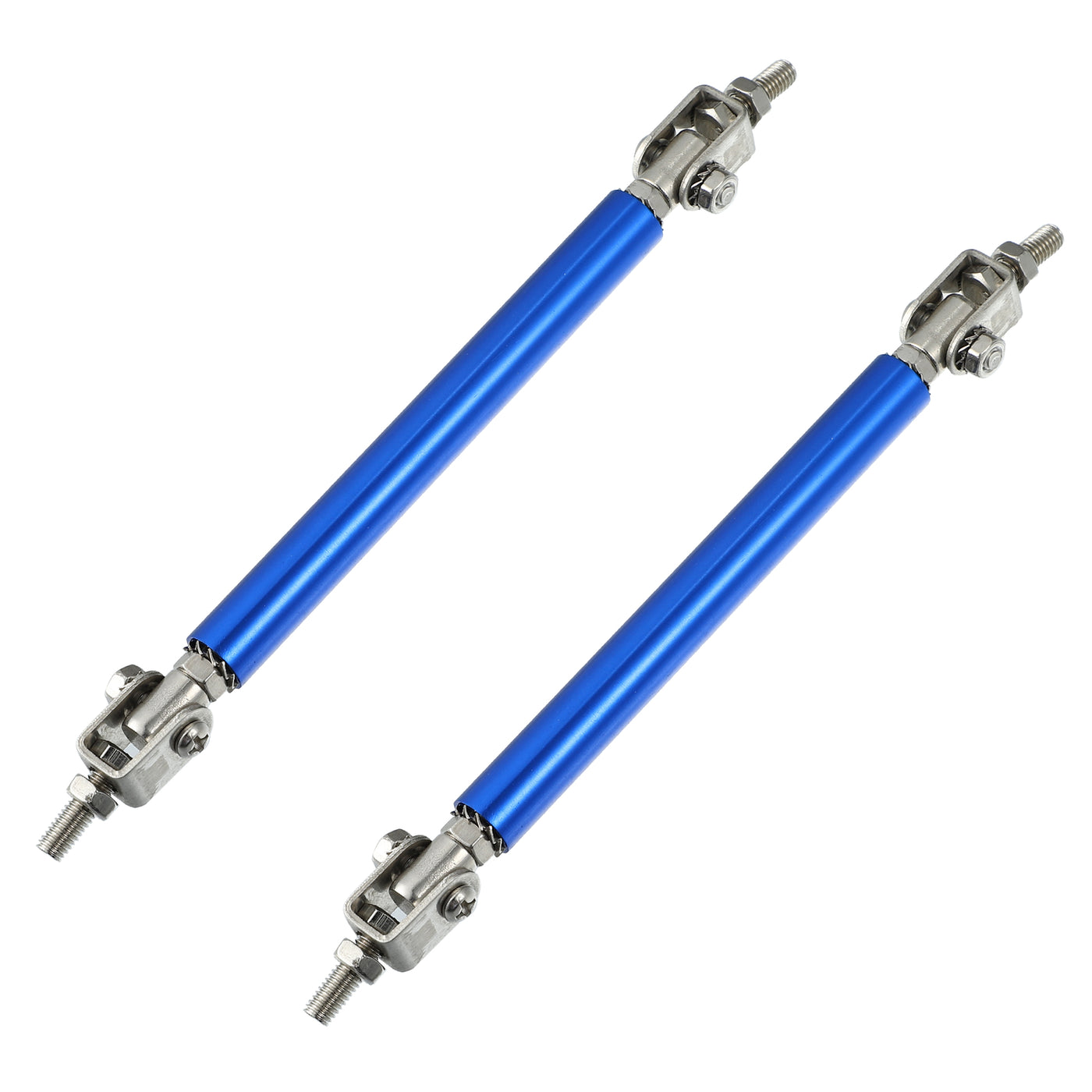 X AUTOHAUX 1pair 100mm 3.94" Universal Splitter Support Rods Adjustable Front Bumper Lip Splitter Strut Rod Tie Support Bars for Car Blue