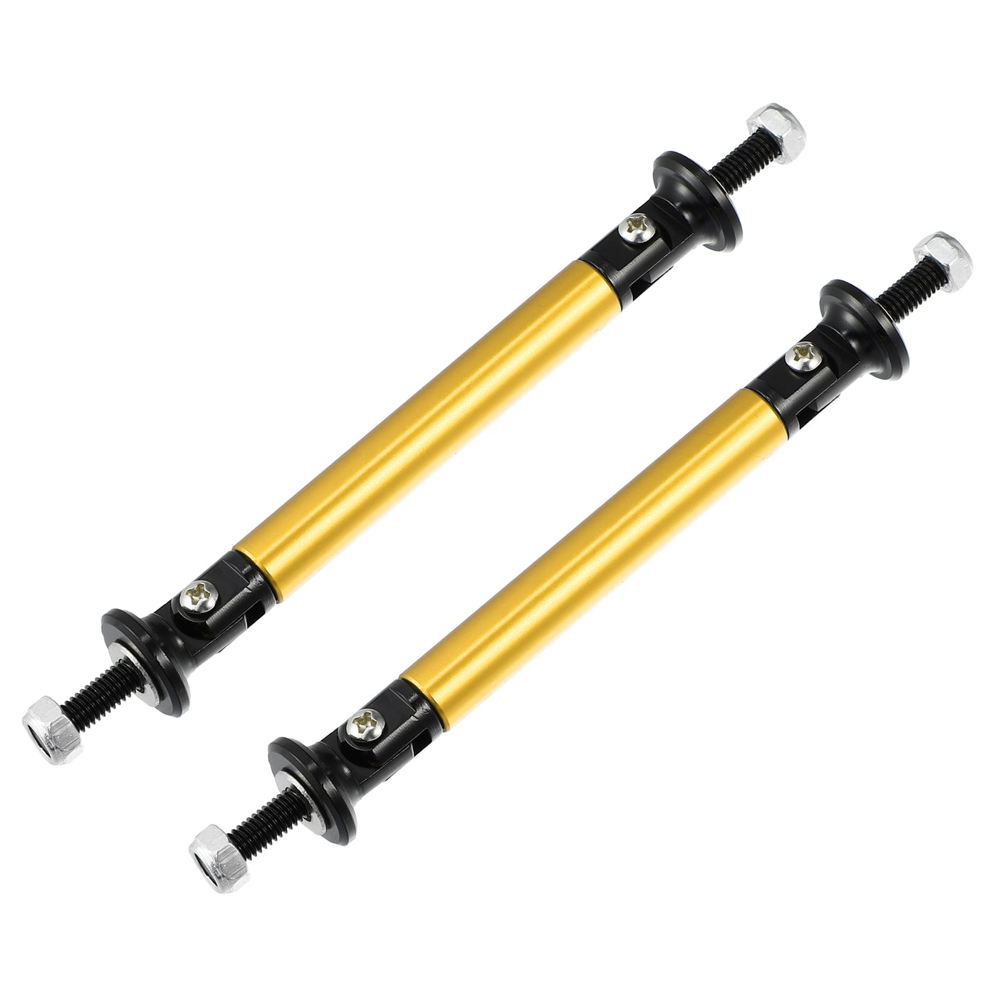 X AUTOHAUX 1pair 75mm 2.95" Splitter Support Rods Adjustable Front Rear Bumper Lip Splitter Strut Rod Tie Support Bars Fit Most Vehicle Gold Tone