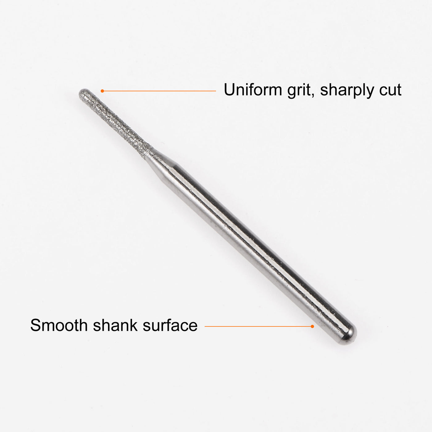 Harfington 30pcs Diamond Grinding Carving Bits 1.5mm Cylinder Shape Head Mounted Point