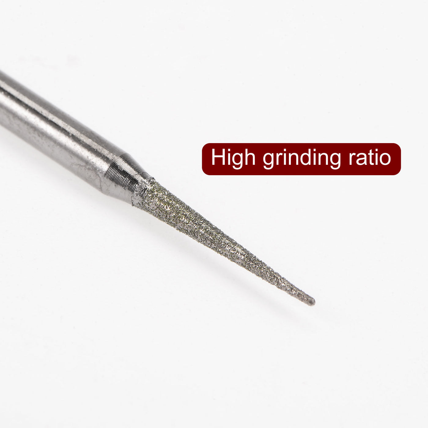 Harfington 30pcs Diamond Grinding Carving Bits 0.6mm Pointed Type Head Mounted Point