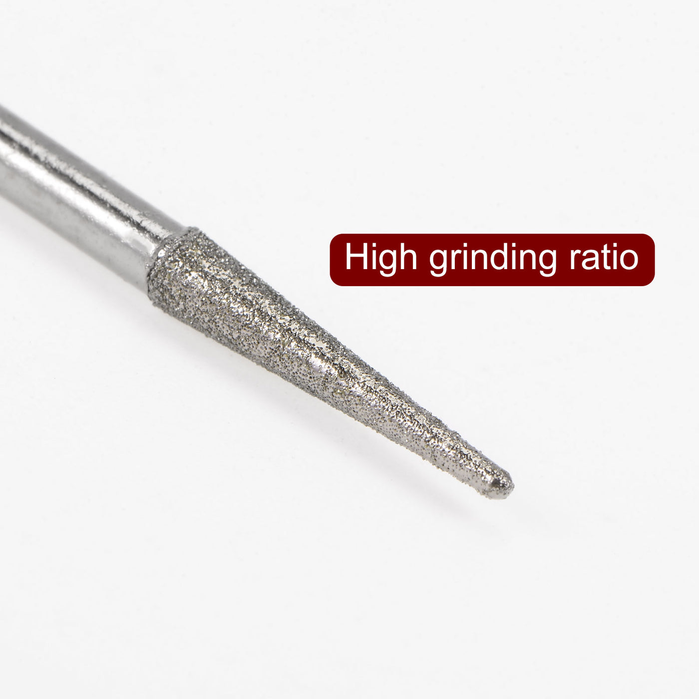 Harfington 30pcs Diamond Grinding Carving Bits 3mm Conical Shape Head Mounted Point