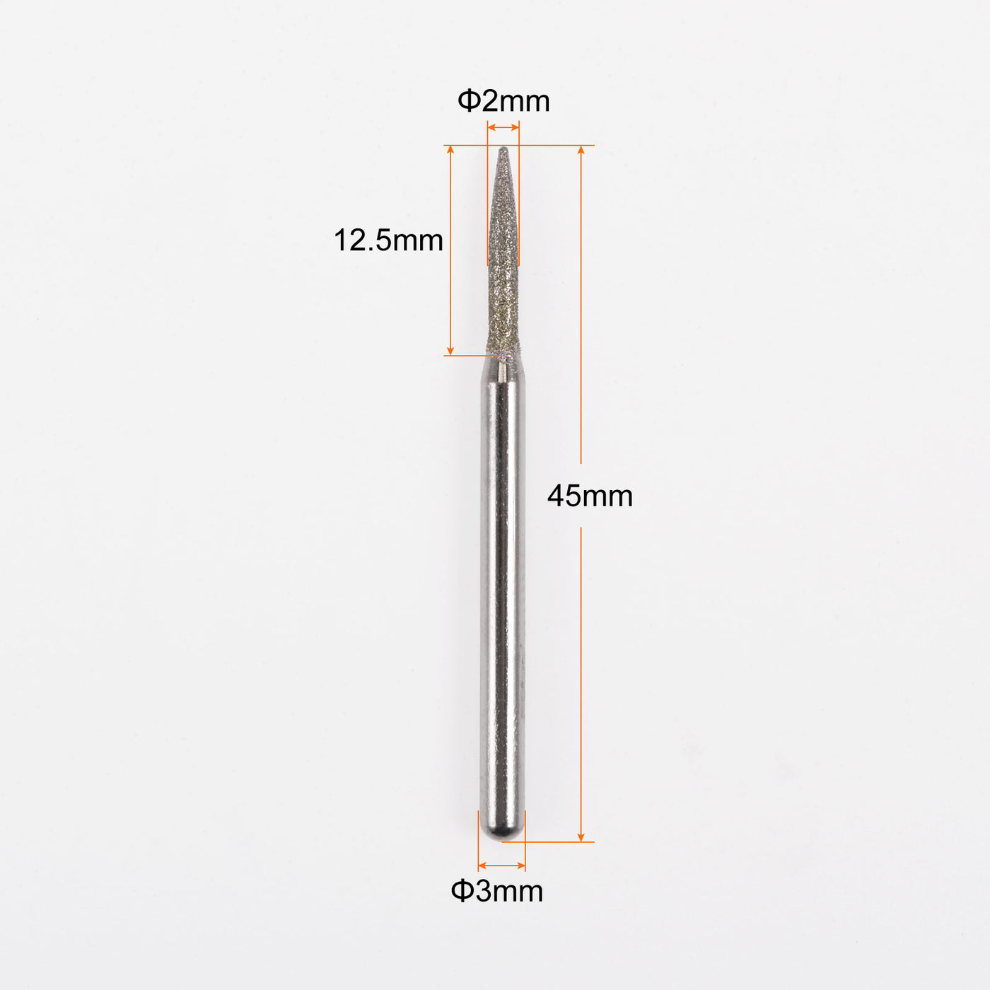 Harfington 30Stk Diamant Schleiffräser Schnitzbohrer 2mm Tapered Form Kopf Eingebaut Spitze 1/8 Schaft für Drehbares Werkzeug