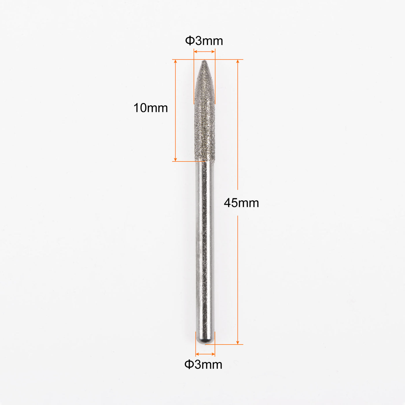 Harfington 30Stk  Schleiffräser Schnitzbohrer 3mmx10mm Tapered Kopf Eingebaut Spitze 1/8 Schaft für Drehbares Werkzeug