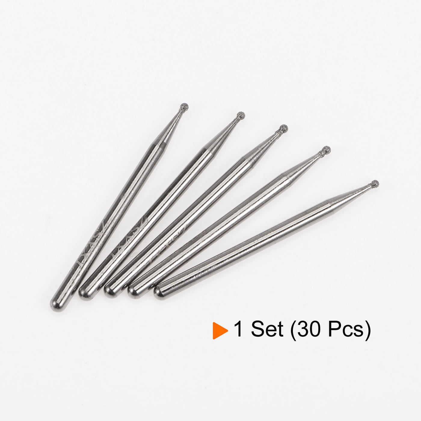 Harfington 30pcs Diamond Grinding Carving Bits 1.5mm Ball Shape Head Mounted Point