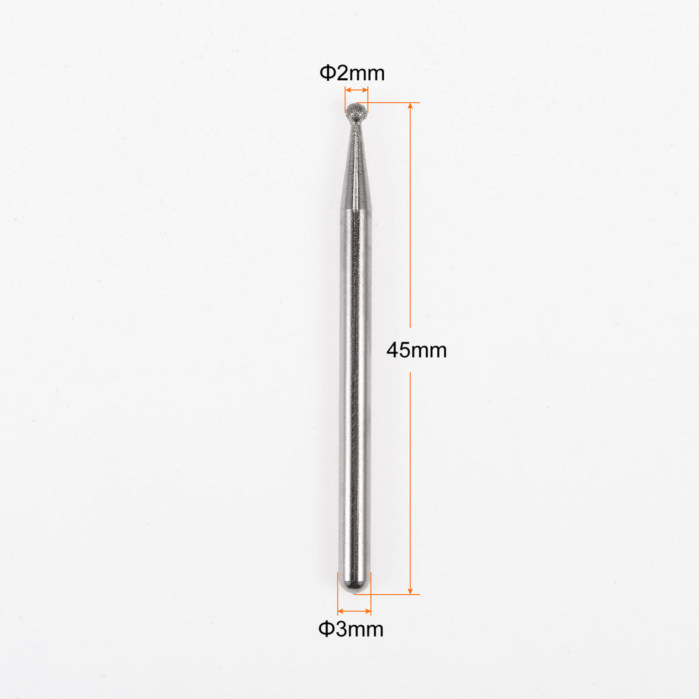 Harfington 30Stk  Schleiffräser Schnitzbohrer 2mm Kugel Form Kopf Eingebaut Spitze 1/8 Schaft für Drehbares Werkzeug