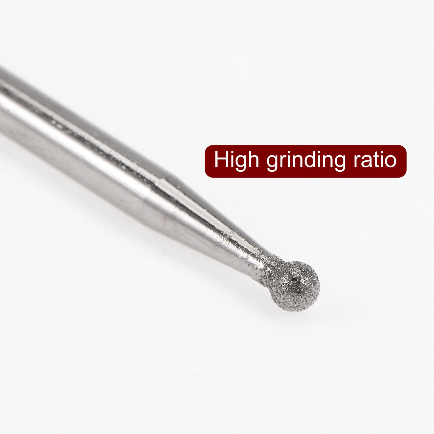 Harfington 30pcs Diamond Grinding Carving Bits 2.5mm Ball Shape Head Mounted Point