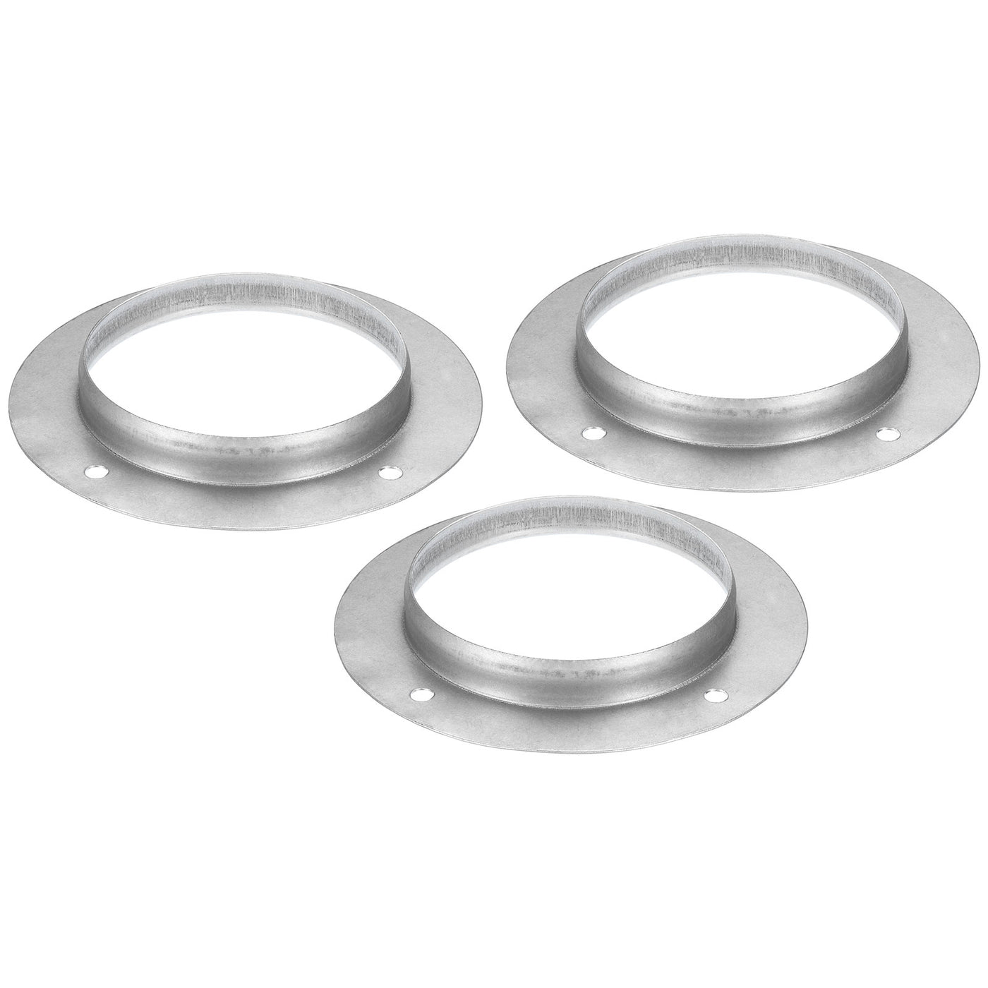 Harfington 5" 3Pack Anschluss Flansch Metall Gerade Leitung Abluft Flansch Kanal Montage Platte für Heizung Kühlung Lüftung HVAC System