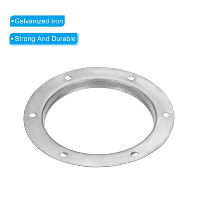 Harfington 6" Duct Connector Flange, Straight Pipe Exhaust Flange Stainless Steel Duct Mounting Plate for Heating Cooling Ventilation HVAC System