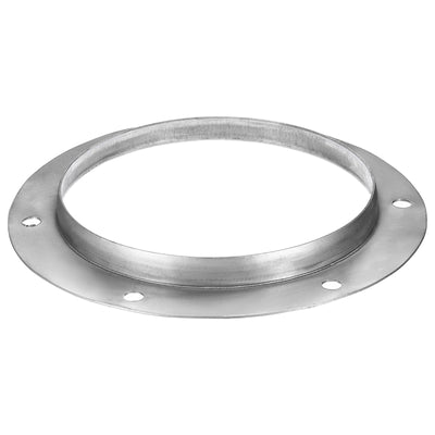 Harfington 6" Duct Connector Flange, Straight Pipe Exhaust Flange Stainless Steel Duct Mounting Plate for Heating Cooling Ventilation HVAC System