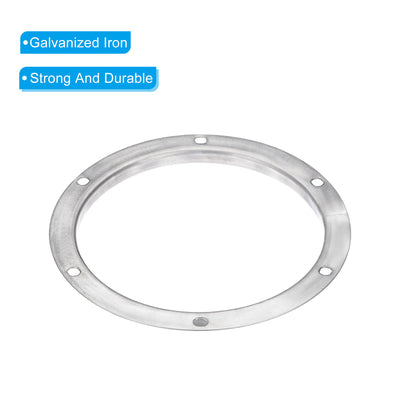 Harfington 12" Duct Connector Flange, Straight Pipe Exhaust Flange Stainless Steel Duct Mounting Plate for Heating Cooling Ventilation HVAC System