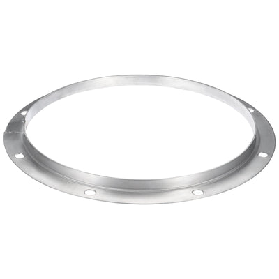 Harfington 12" Duct Connector Flange, Straight Pipe Exhaust Flange Stainless Steel Duct Mounting Plate for Heating Cooling Ventilation HVAC System