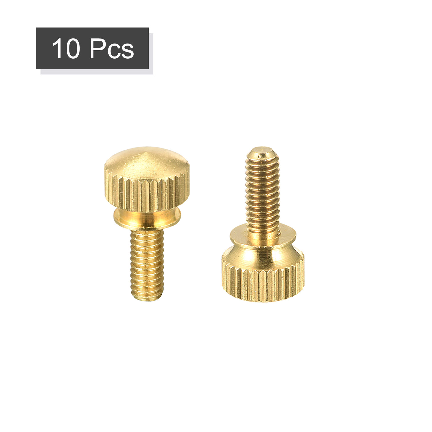uxcell Uxcell 10Pcs Knurled Thumb Screws, M4x10mm Brass Shoulder Bolts Stepped Grip Knobs Fasteners for PC, Electronic, Mechanical