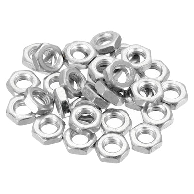 Harfington M7 x 1.0 Steel Hex Nuts, 30 Pack Metric Thread Zinc Plated Finished Hardware Nuts Screw Bolt Fasteners 4mm Height