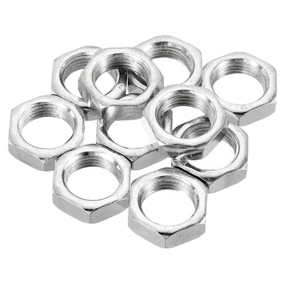 Harfington M18 x 1.5 Steel Hex Nuts, 10 Pack Metric Thread Zinc Plated Finished Hardware Nuts Screw Bolt Fasteners 8mm Height