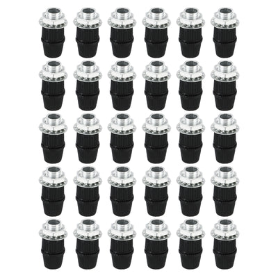 Harfington Lighting Cord Grips,Carbon Steel Light Cable Glands W Threaded Pipe,30Pcs,Black