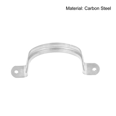 Harfington Uxcell Rigid Pipe Strap 16pcs 3 1/2" (90mm) Carbon Steel U Bracket Tension Tube Clamp