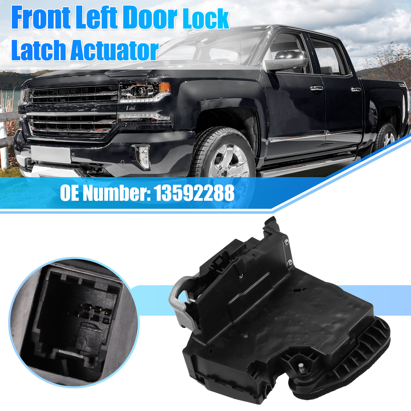 X AUTOHAUX Front Right Door Lock Actuator for Chevrolet Silverado 1500 2015-2018 for GMC 13592288 Door Latch Lock Actuator