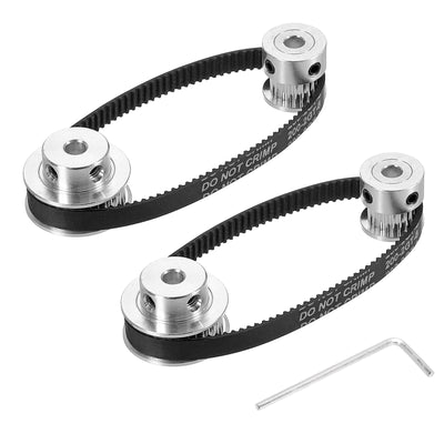 Harfington Timing Pulley 20&36 Teeth 5mm Bore Synchronous Wheel with Belt and Wrench for 3D Printer, CNC Machine