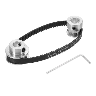 Harfington Timing Pulley 20&30 Teeth 8mm Bore Synchronous Wheel with Belt and Wrench for 3D Printer, CNC Machine, 1 Set