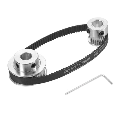 Harfington Timing Pulley 20&40 Teeth 8mm Bore Synchronous Wheel with Belt and Wrench for 3D Printer, CNC Machine, 1 Set