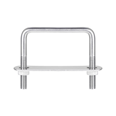 Harfington Square U-Bolts, 304 Stainless Steel U Bolt with Nuts and Plates, for Boat Trailer