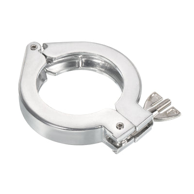 Harfington KF-50 Vacuum Clamp, 1 Pack Hose Clamp with Wing Nut for Ferrule, Silver