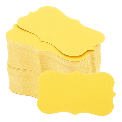 Harfington 2" x 3.5" Paper Business Cards Index Cards Flash Cards Note Lace, Yellow 200pcs