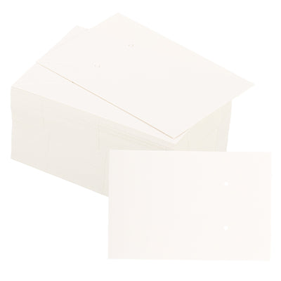 Harfington 2.5" x 3.5" Earring Display Card Necklace Card Hanging Display, White 100pcs