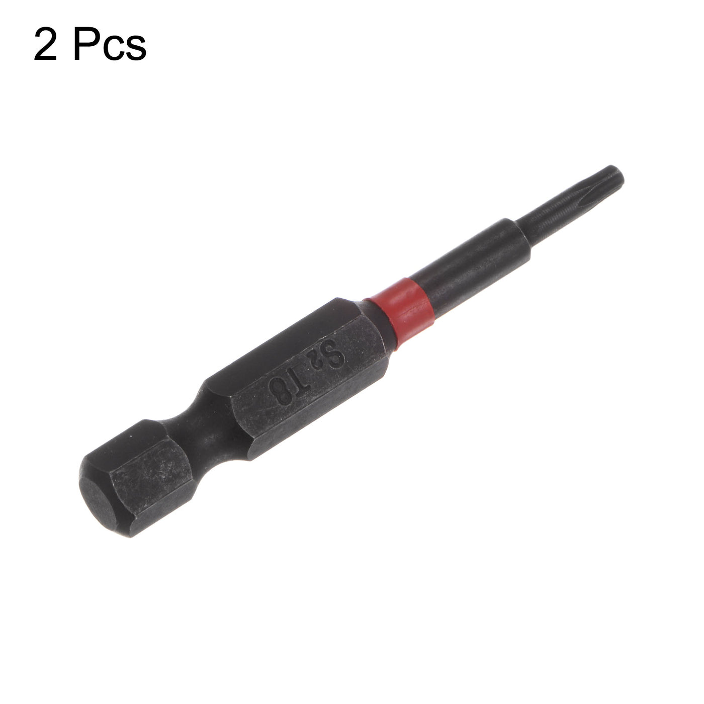 Harfington 2pcs T8 Magnetic Security Impact Torx Screwdriver Bit 1/4" Hex Shank 2" Length