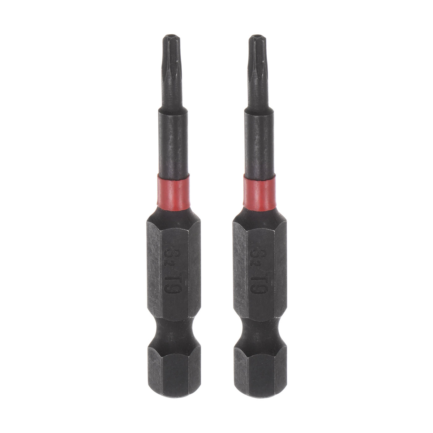 Harfington 2pcs T9 Magnetic Security Impact Torx Screwdriver Bit 1/4" Hex Shank 2" Length