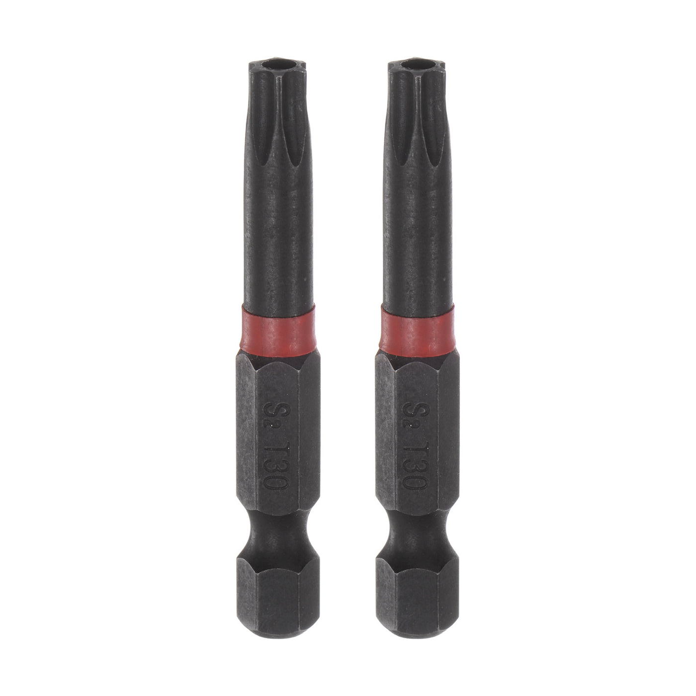 Harfington 2pcs T30 Magnetic Security Impact Torx Screwdriver Bit 1/4" Hex Shank 2" Length