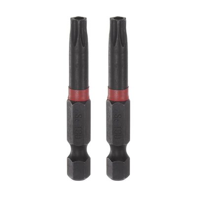 Harfington 2pcs T30 Magnetic Security Impact Torx Screwdriver Bit 1/4" Hex Shank 2" Length