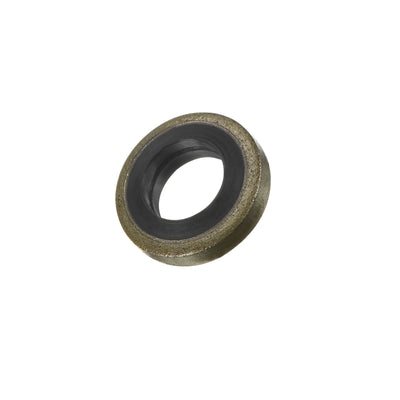 Harfington Bonded Sealing Washers M6 11.5x6x2mm Carbon Steel Nitrile Rubber Gasket, Pack of 10