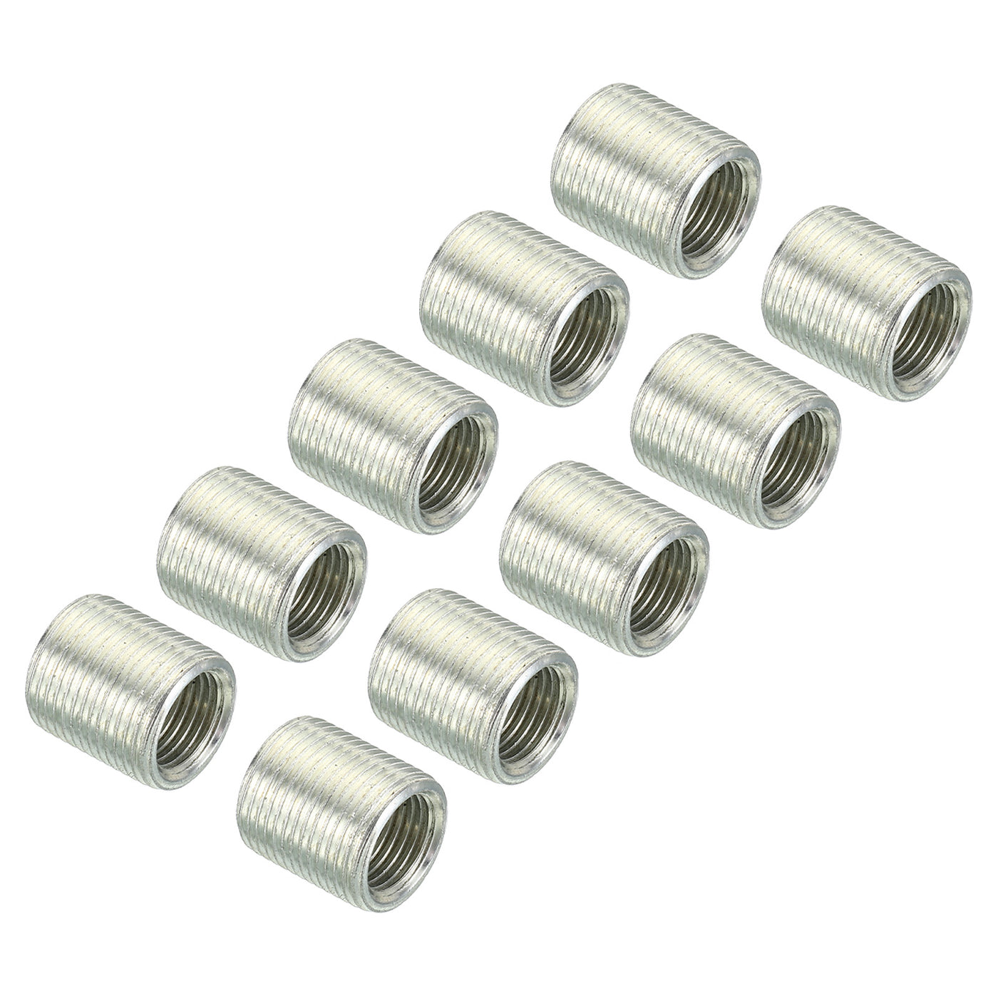 Harfington M14 to M10 Thread Adapters Sleeve Reducing Nut, 10 Pack 15mm Screw Conversion Nut Threaded Tube Coupler Connector Pipe Fitting