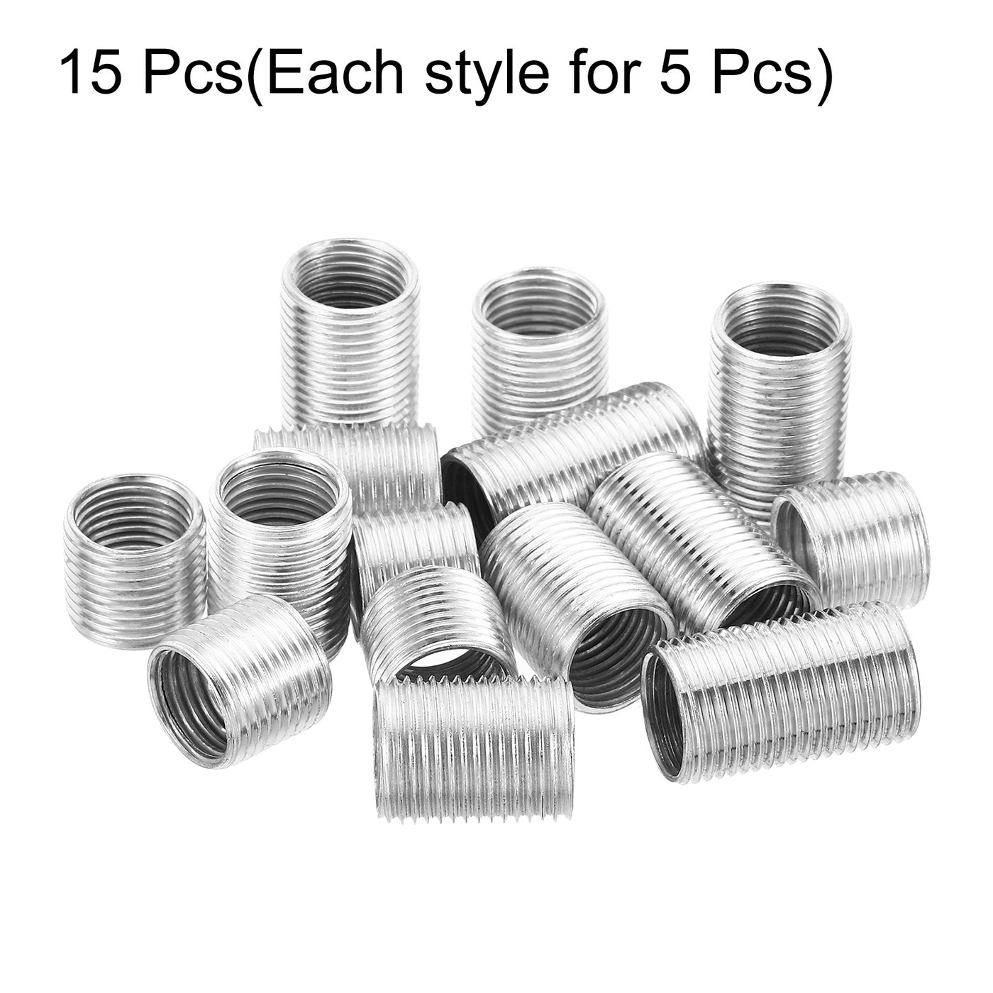 Harfington M12 to M10 Thread Adapters Sleeve Reducing Nut, 1 Set 10/15/20mm Screw Conversion Nut Threaded Tube Coupler Connector Pipe Fitting