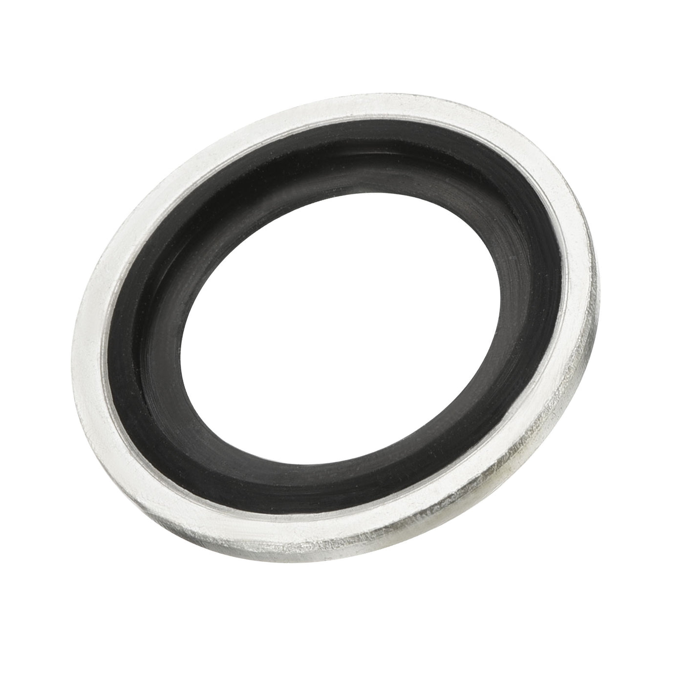 Harfington Bonded Sealing Washers M18 24.8x18.7x2mm Carbon Steel Nitrile Rubber Gasket, Pack of 12