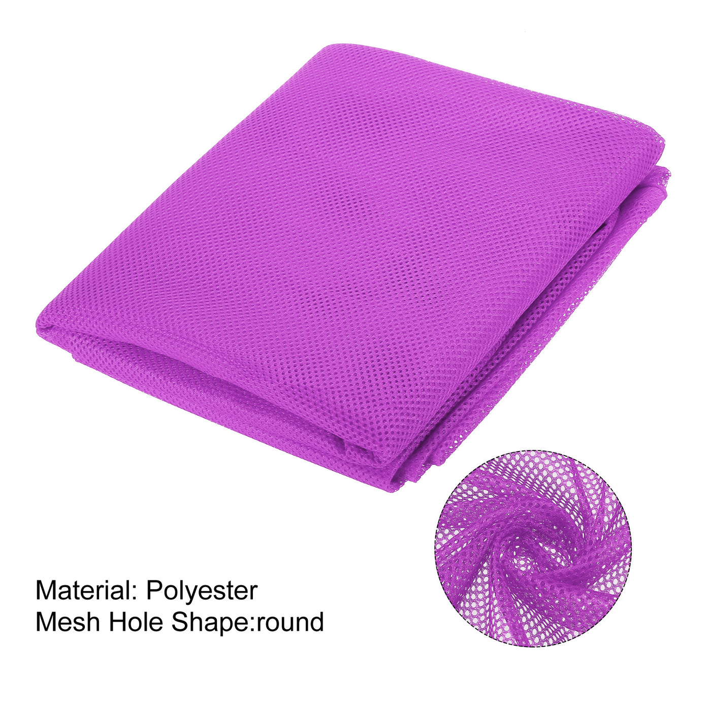 Harfington 59" Mesh Fabric Slightly Stretchy for Backpack Pocket, Purple 1 Yard