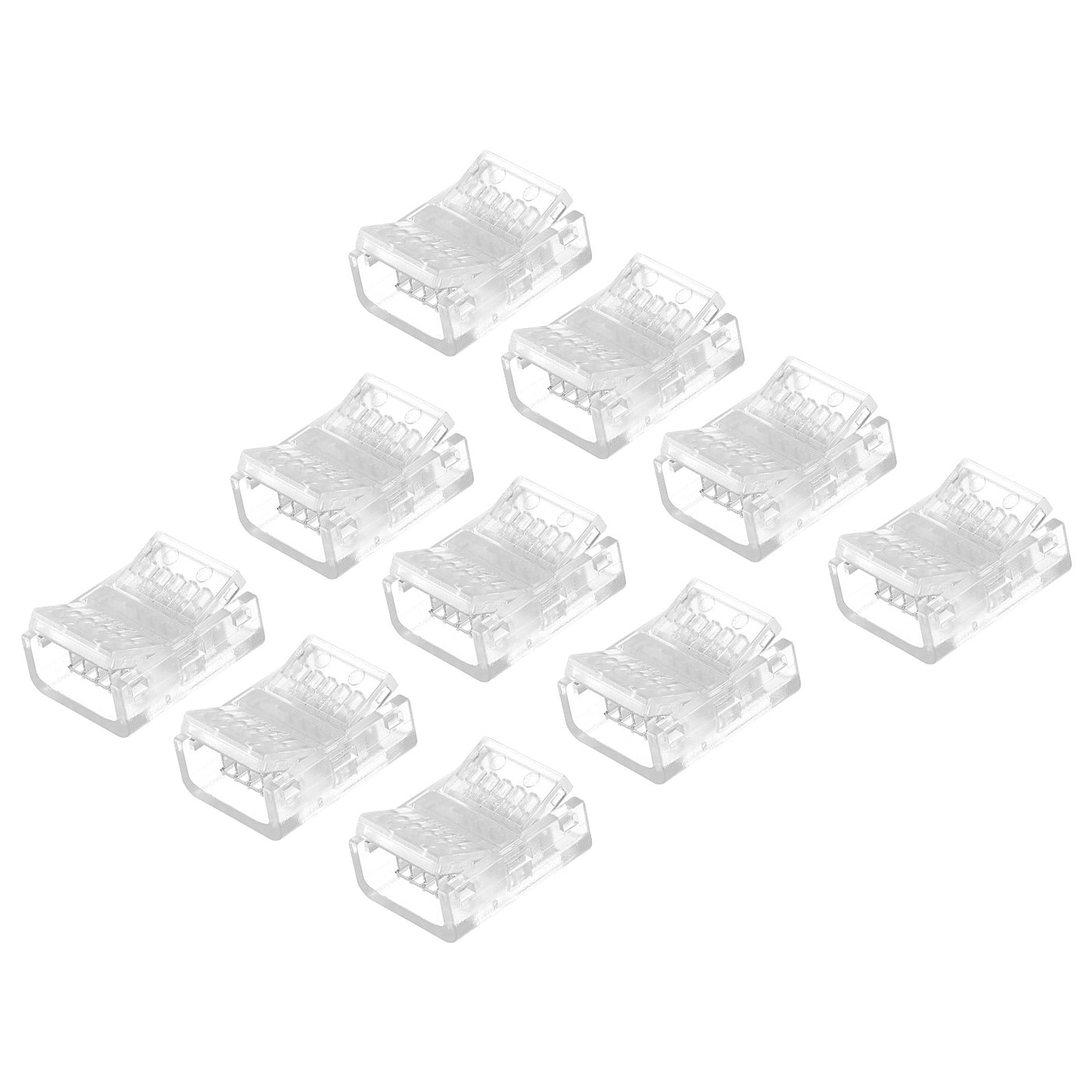 Harfington RGB LED Licht Streifen Steckverbinder LED Adapter für Streifen Licht Unverkabelte Lückenlose Stromschiene Anschluss 10Pack (6 Pin 12mm)