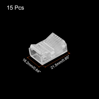 Harfington LED Strip Connector 6 Pin, 12mm LED Connectors for Strip Lights, Pack of 15